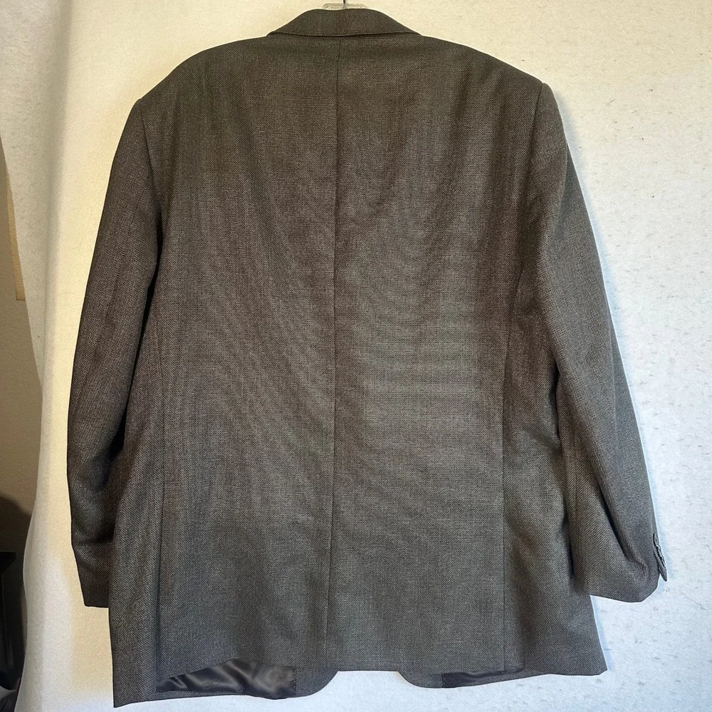 Bianco Brioni Firenze Brown High Twist Biella Sport Coat Blazer 46R Mens